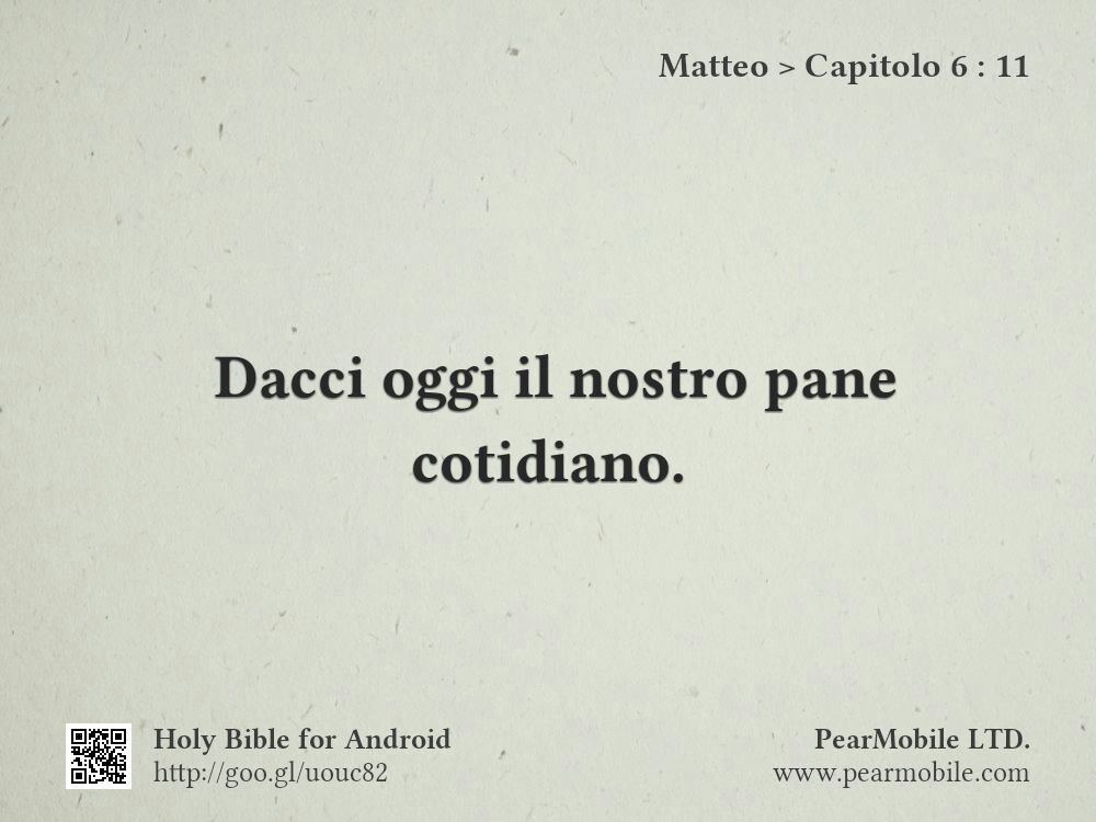 Matteo, Capitolo 6:11